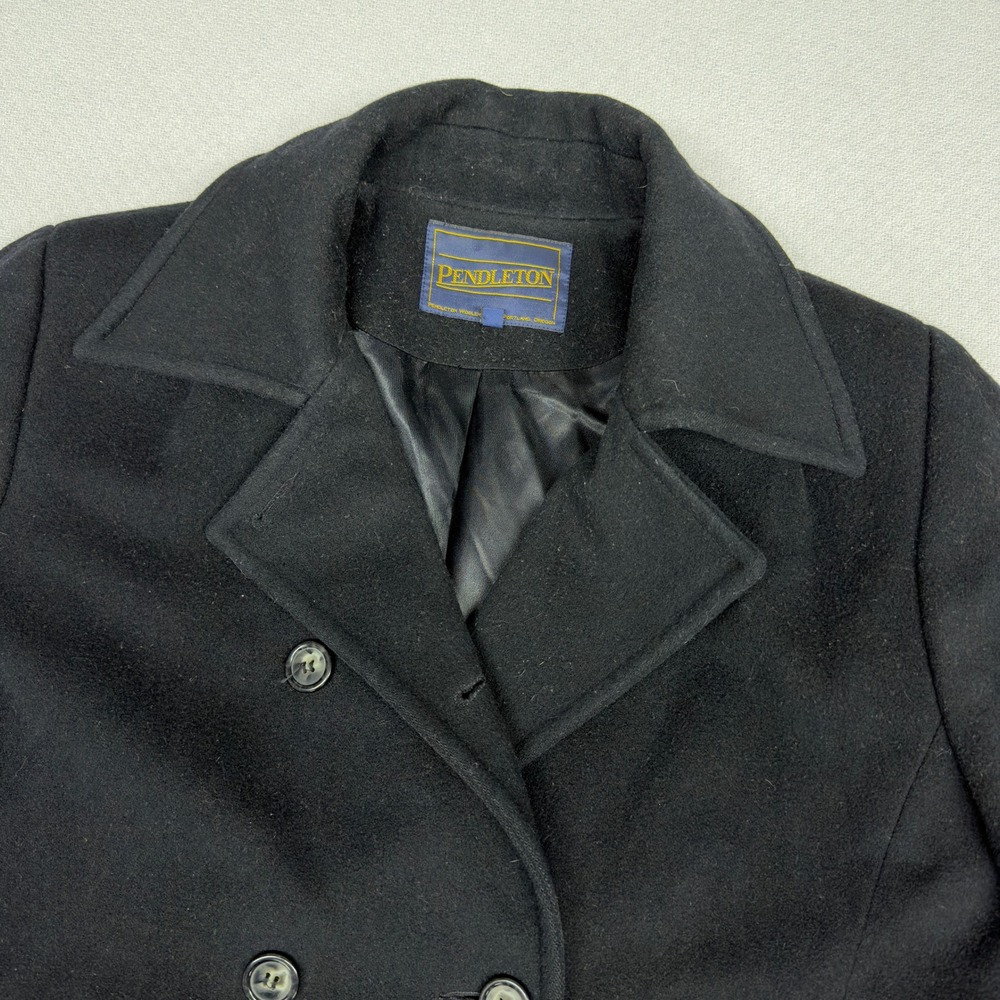 Pendleton Wool Peacoat Black Double Breasted Clas… - image 5